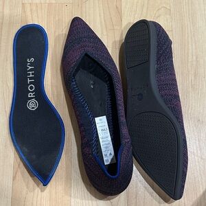 Rothy's Women's Black and Pink Flats